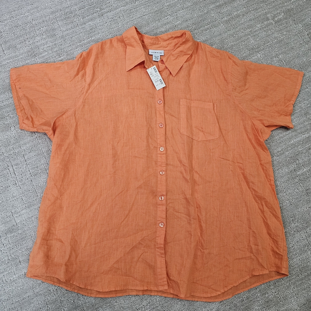 Avenue Men's Vibrant Orange Casual Shirt